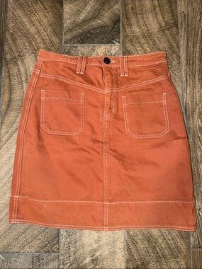 TNR jeans Rust Orange Utility Mini Skirt